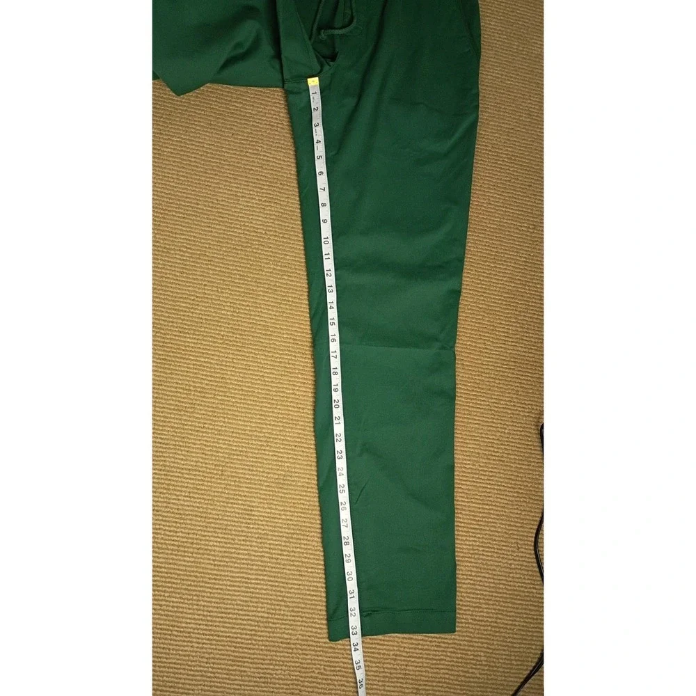 L.L.Bean Comfort Stretch Dock Pants Green Pull On  Mens Sz M 34